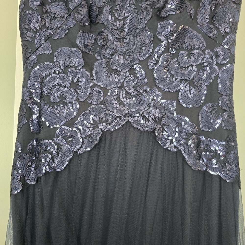NWT Haidee Floral Sequin Embroidered Tulle Gown - Picture 11 of 14